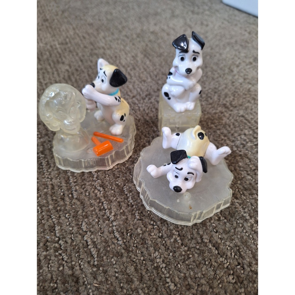 Vintage Disney 101 Dalmatians McDonald's Happy Meal Toy Lot 1996 3 Figures 1165